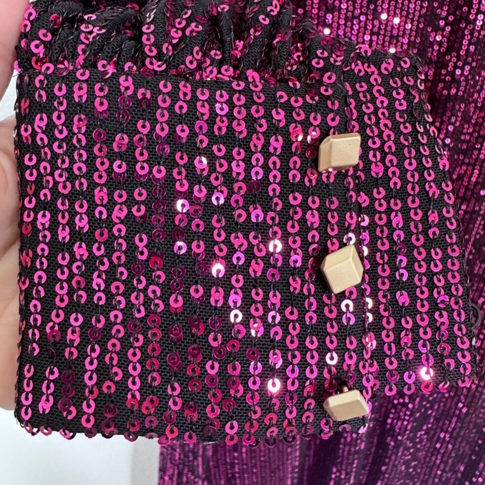 Leena For Mac Duggal Sequined Structured Bishop S… - image 2